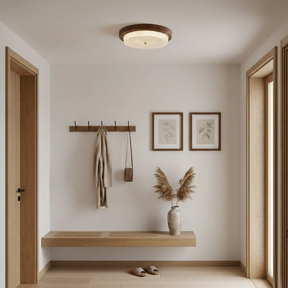 Velin Round Flush Ceiling Light