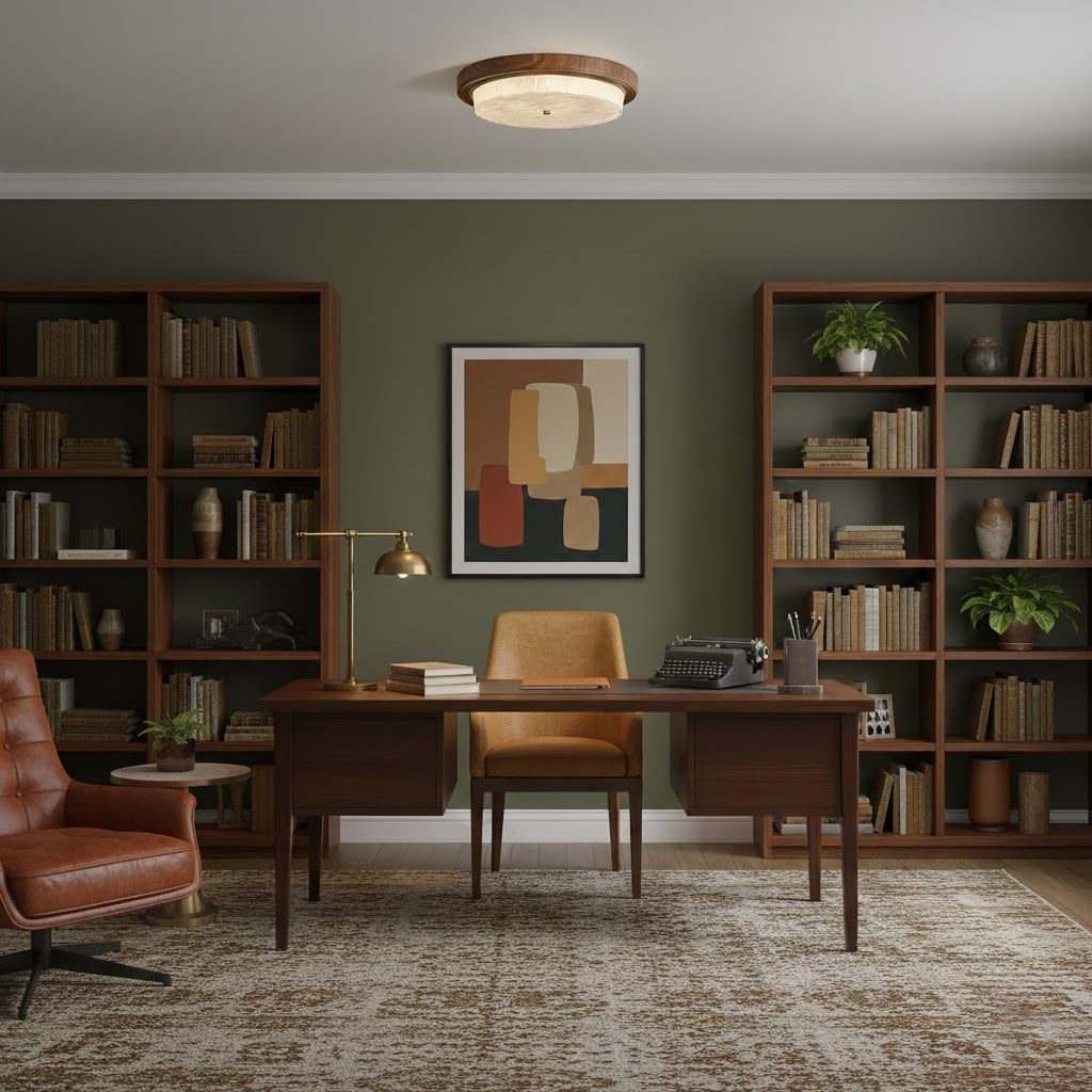 Velin Round Flush Ceiling Light