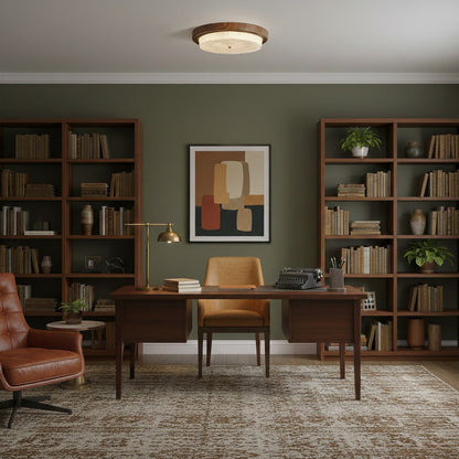Velin Round Flush Ceiling Light