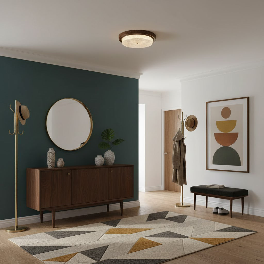 Velin Round Flush Ceiling Light