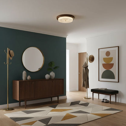 Velin Round Flush Ceiling Light