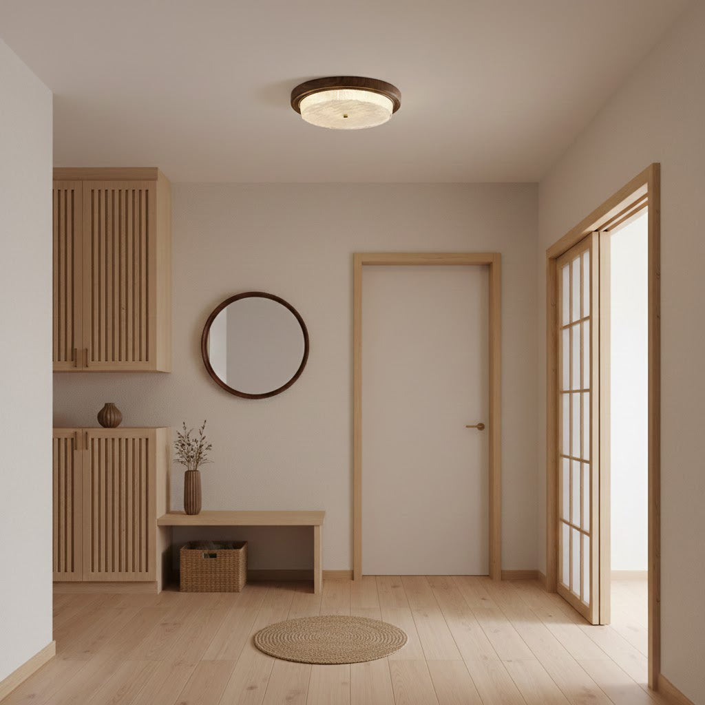 Velin Round Flush Ceiling Light
