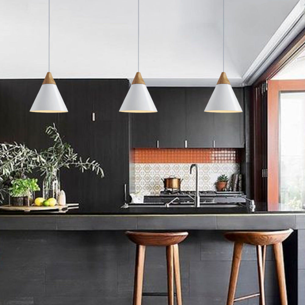 Forenzo – Modern Chandelier Light with Metal-Wood Design – Stylish Fixture for Cozy Dining Spaces 3