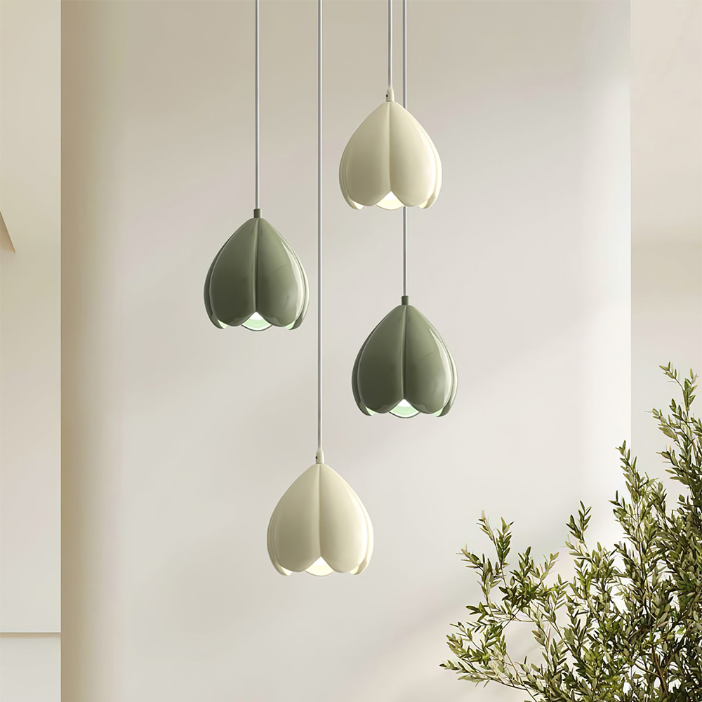 Zemras Cream-Colored Pendant Lamp - Rustic Glass Design for Elegant Lighting 8