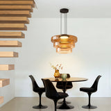 Layered Smoked Glass Pendant Light