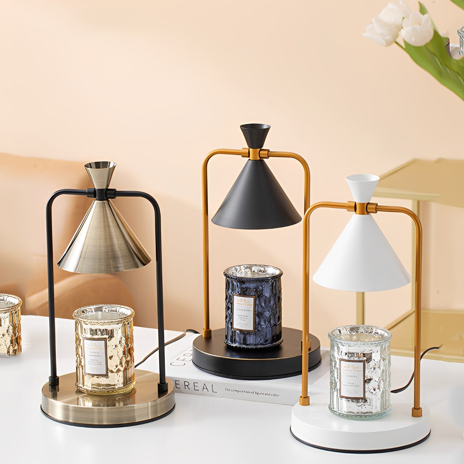 GlowMelt | Dimmable Candle Warmer Lamp with Adjustable Brightness – Elegant Design for Flameless Fragrance 5