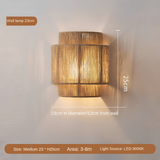 GlowNest | Hemp Rope Wall Lamp with Warm Ambient Light – Eco-Friendly Decor for Cozy Spaces 5
