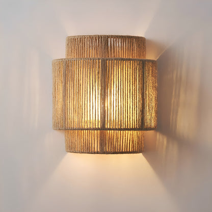 GlowNest | Hemp Rope Wall Lamp with Warm Ambient Light – Eco-Friendly Decor for Cozy Spaces 3