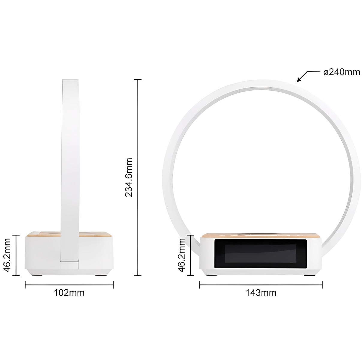 Modern Table Lamp with Wireless Charging & Alarm Function - Elegant Bedside Lamp for Nightstand Convenience 2