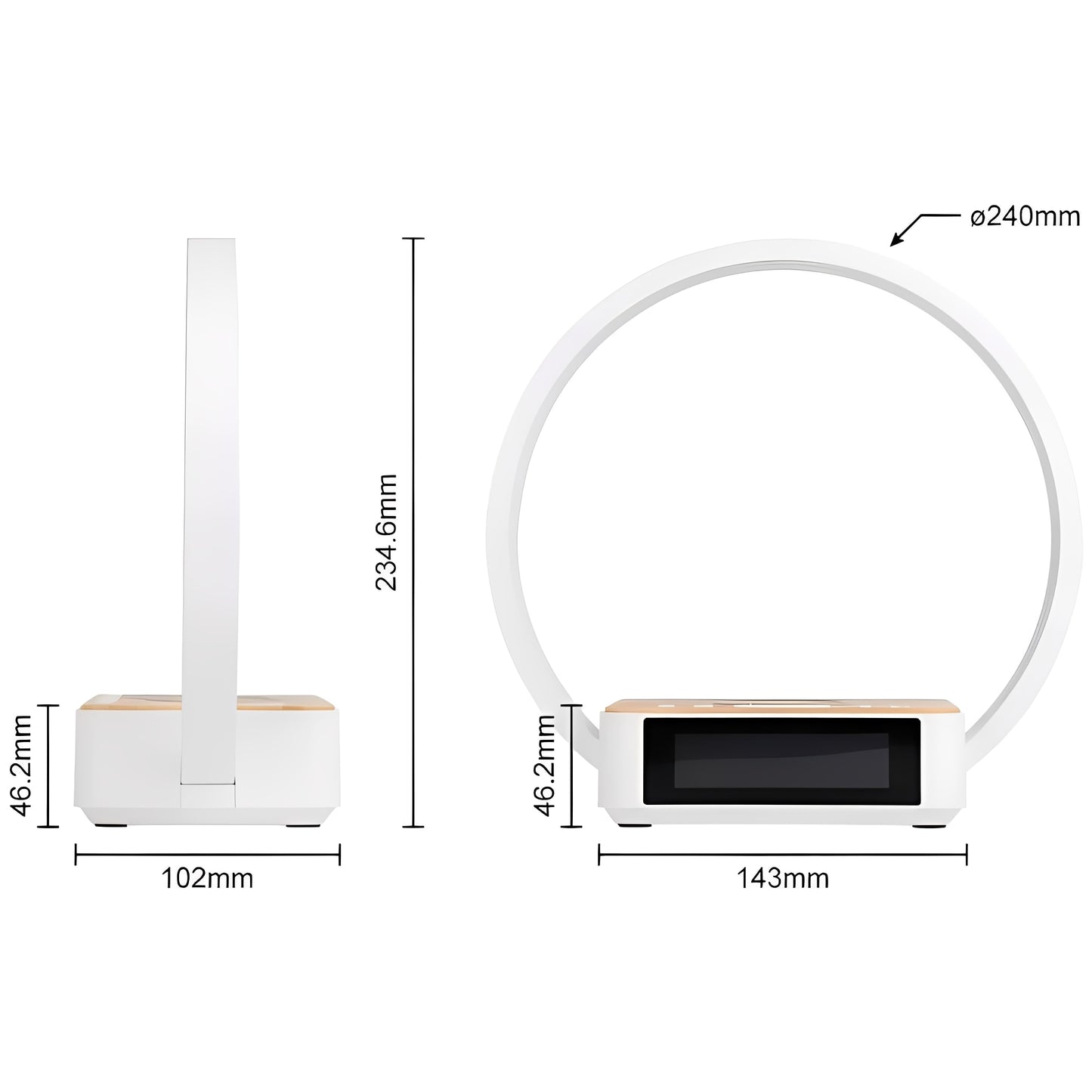 Modern Table Lamp with Wireless Charging & Alarm Function - Elegant Bedside Lamp for Nightstand Convenience 2
