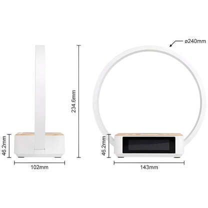 Modern Table Lamp with Wireless Charging & Alarm Function - Elegant Bedside Lamp for Nightstand Convenience 2