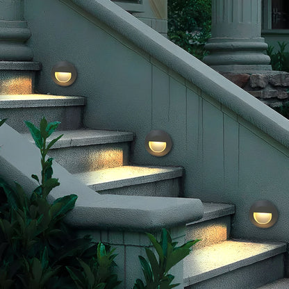 Orvalo | Round LED Outdoor Staircase Light with Soft Illumination – Energy-Efficient Lighting for Safety 1