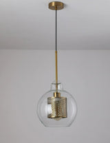 Adonia Glass Pendant Lamp - Retro Design with Honeycomb Brass Shade for Elegant Lighting 29