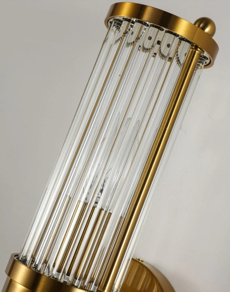 Lustra Crystal Glass Wall Lamp - Elegant Design with Polished Brass Finish for Stylish Illumination 17