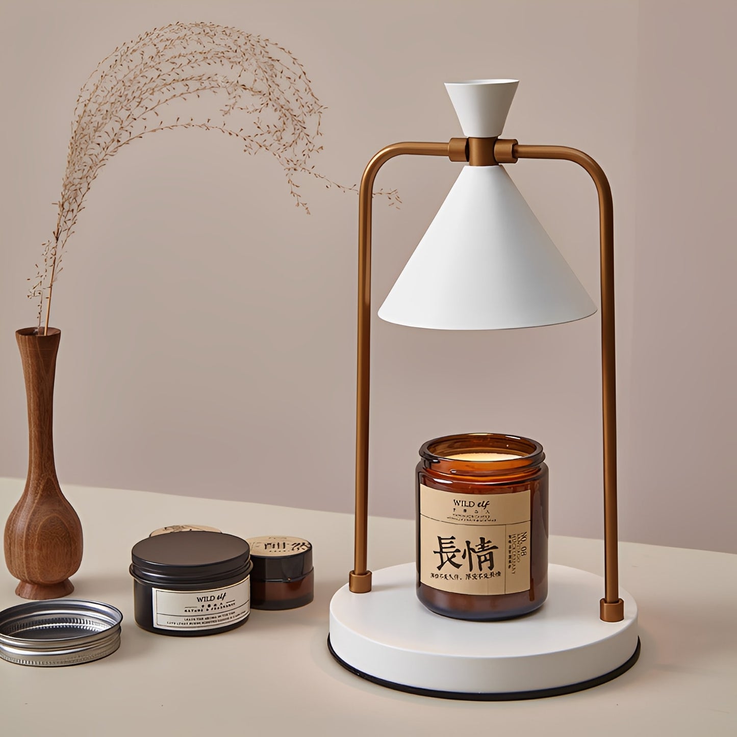 GlowMelt | Dimmable Candle Warmer Lamp with Adjustable Brightness – Elegant Design for Flameless Fragrance 6