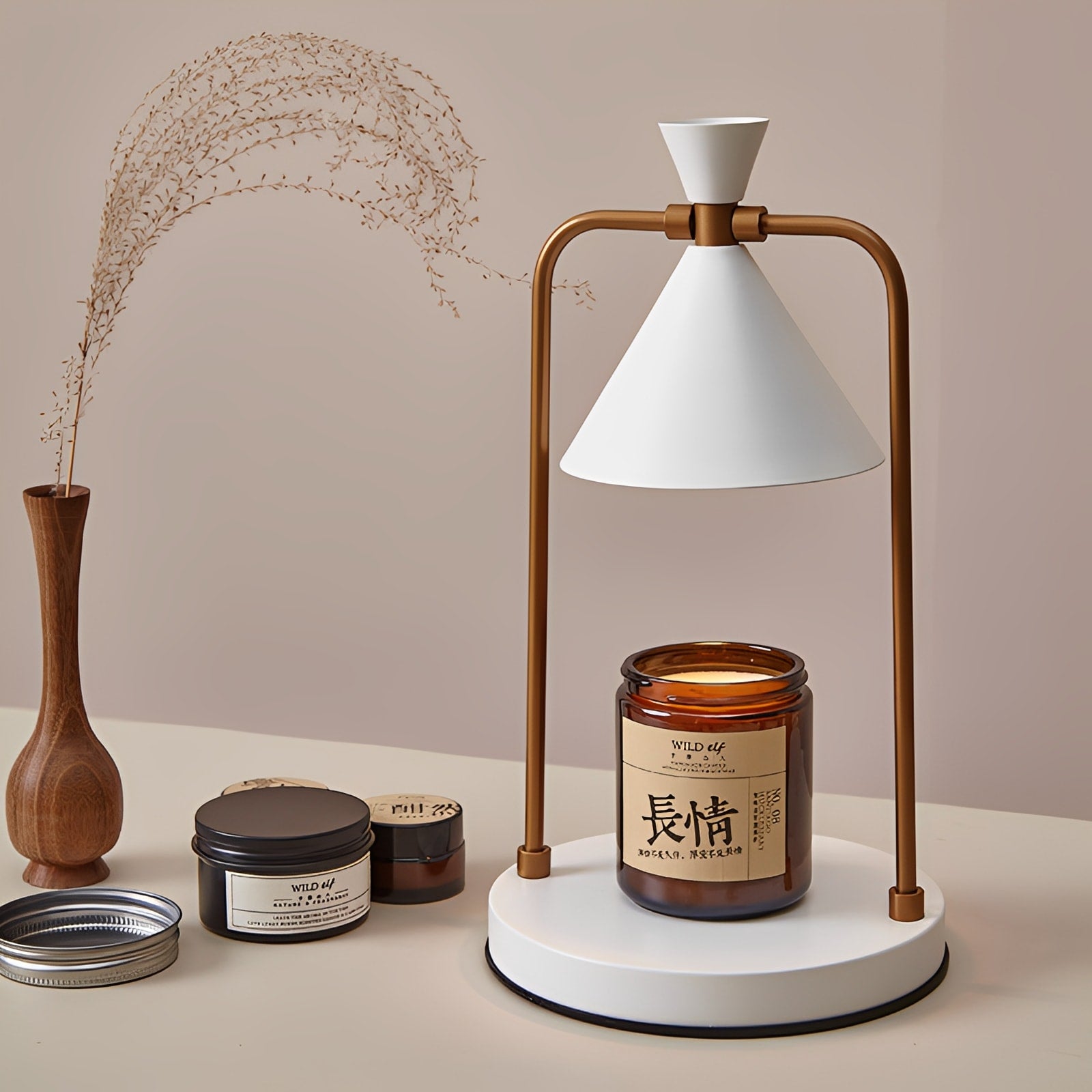 GlowMelt | Dimmable Candle Warmer Lamp with Adjustable Brightness – Elegant Design for Flameless Fragrance 6