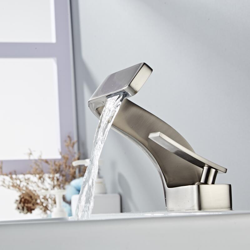 Everest Curved Faucet - Modern Brass Design with Easy Operation for Elegant Kitchens and Bathrooms 2