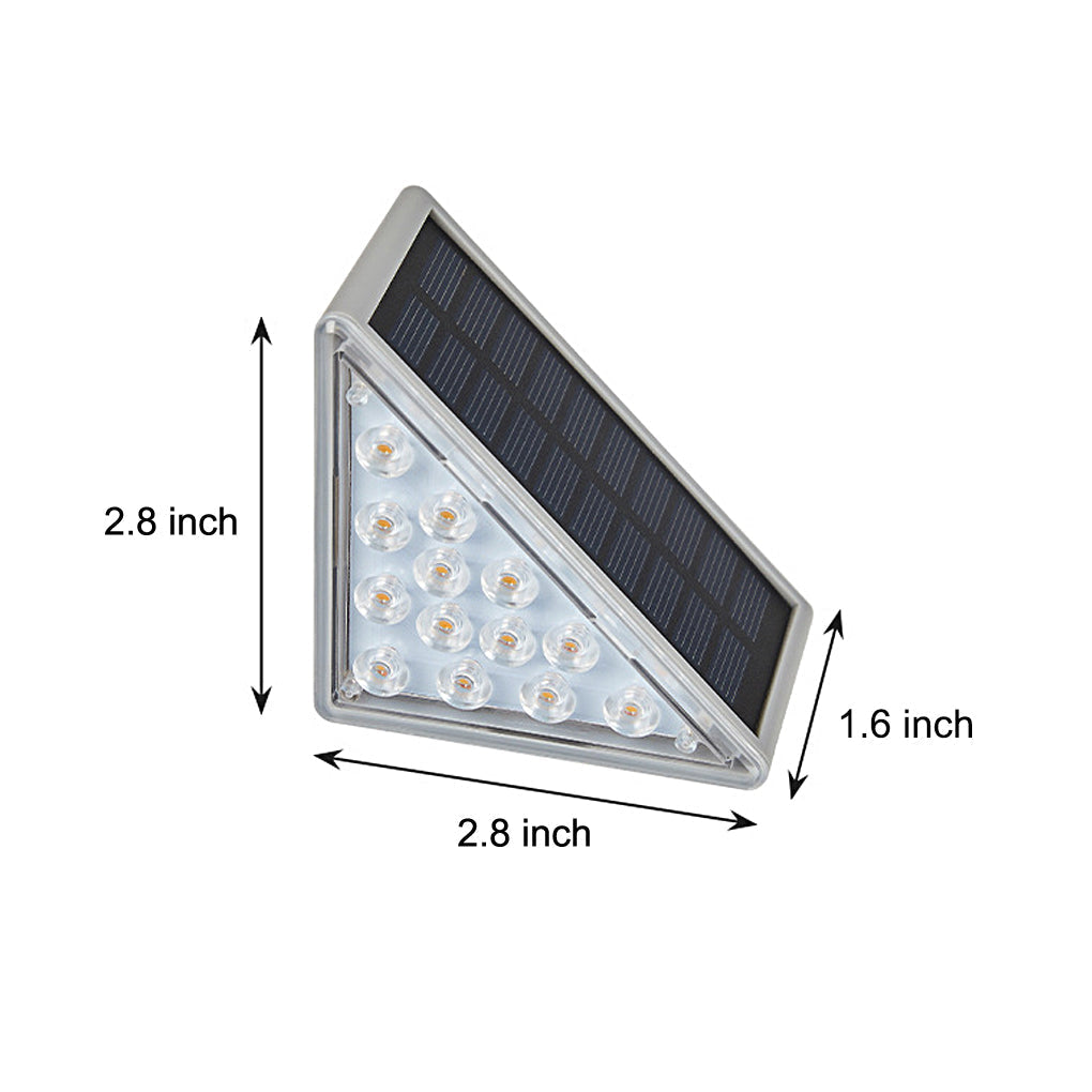 Triangular Solar Outdoor Stair Lighting - Waterproof LED Lights with Automatic Charging for Efficient Illumination 9