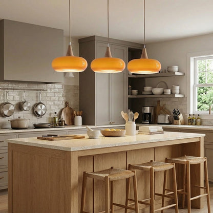 Veloria Wood Pendant Minimal Ceiling Light