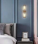 Lustra Crystal Glass Wall Lamp - Elegant Design with Polished Brass Finish for Stylish Illumination 12