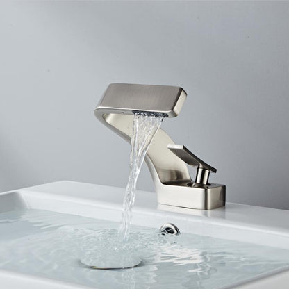 Everest Curved Faucet - Modern Brass Design with Easy Operation for Elegant Kitchens and Bathrooms 8