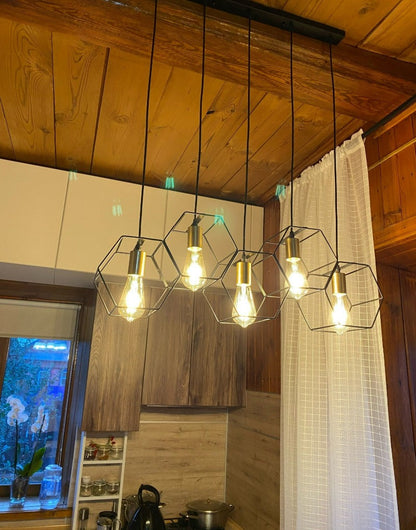 Celeste Vintage Pendant Light - Iron Frame Design with Easy Installation for Elegant Kitchen Lighting 16