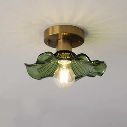 Aroha Leaf Glass Ceiling Light