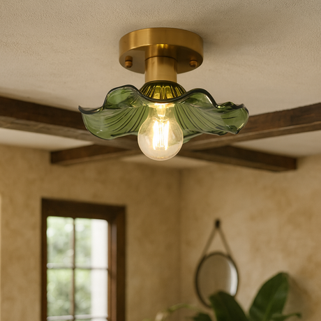 Leaf Glass Ceiling Light