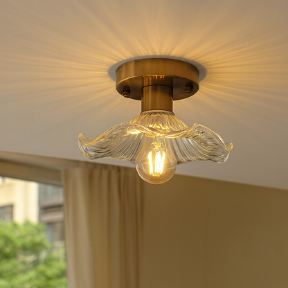 Aroha Leaf Glass Ceiling Light