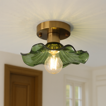 Aroha Leaf Glass Ceiling Light