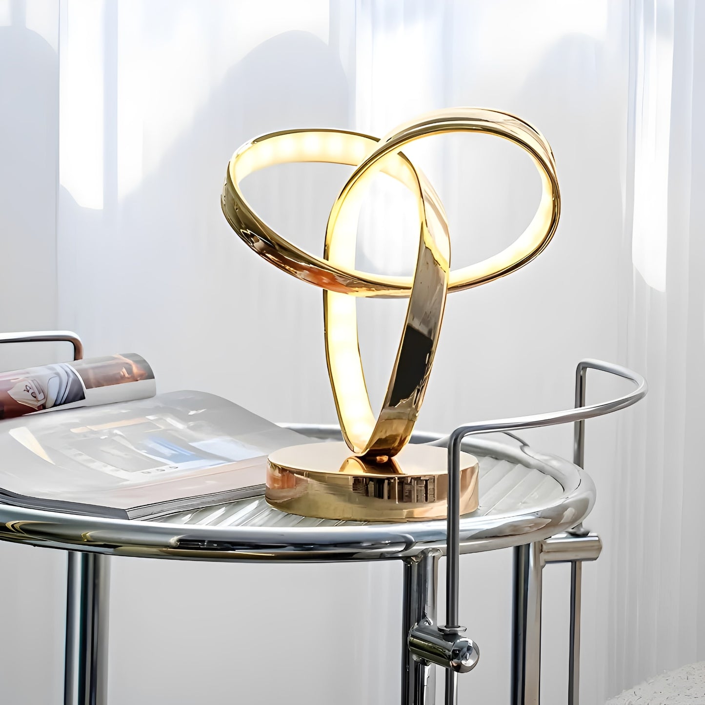 Ignis | Ring-Shaped Reading Lamp with Adjustable Warm Lighting – Stylish Design for Modern Spaces 2
