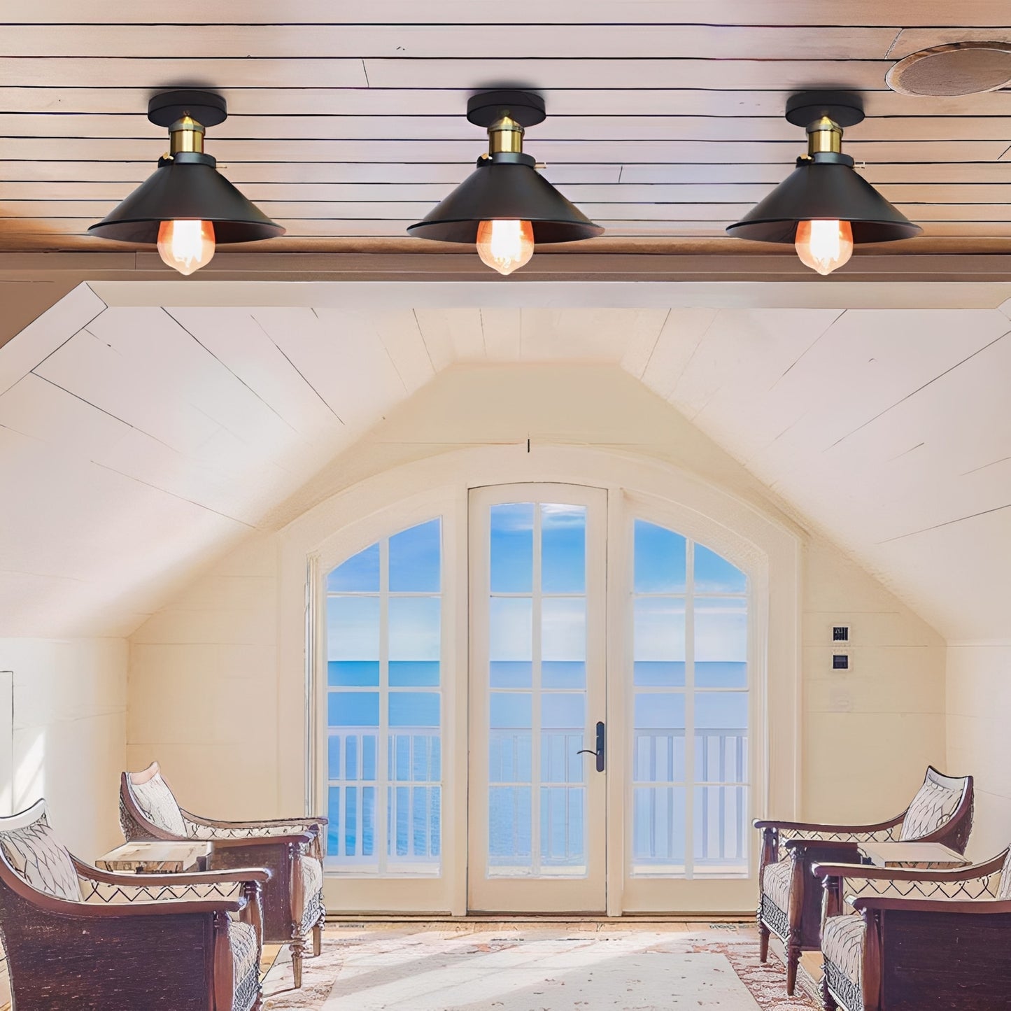 IndusLid | Vintage Pendant Light with Industrial Design & Eco-Friendly Finish for Retro Charm 3
