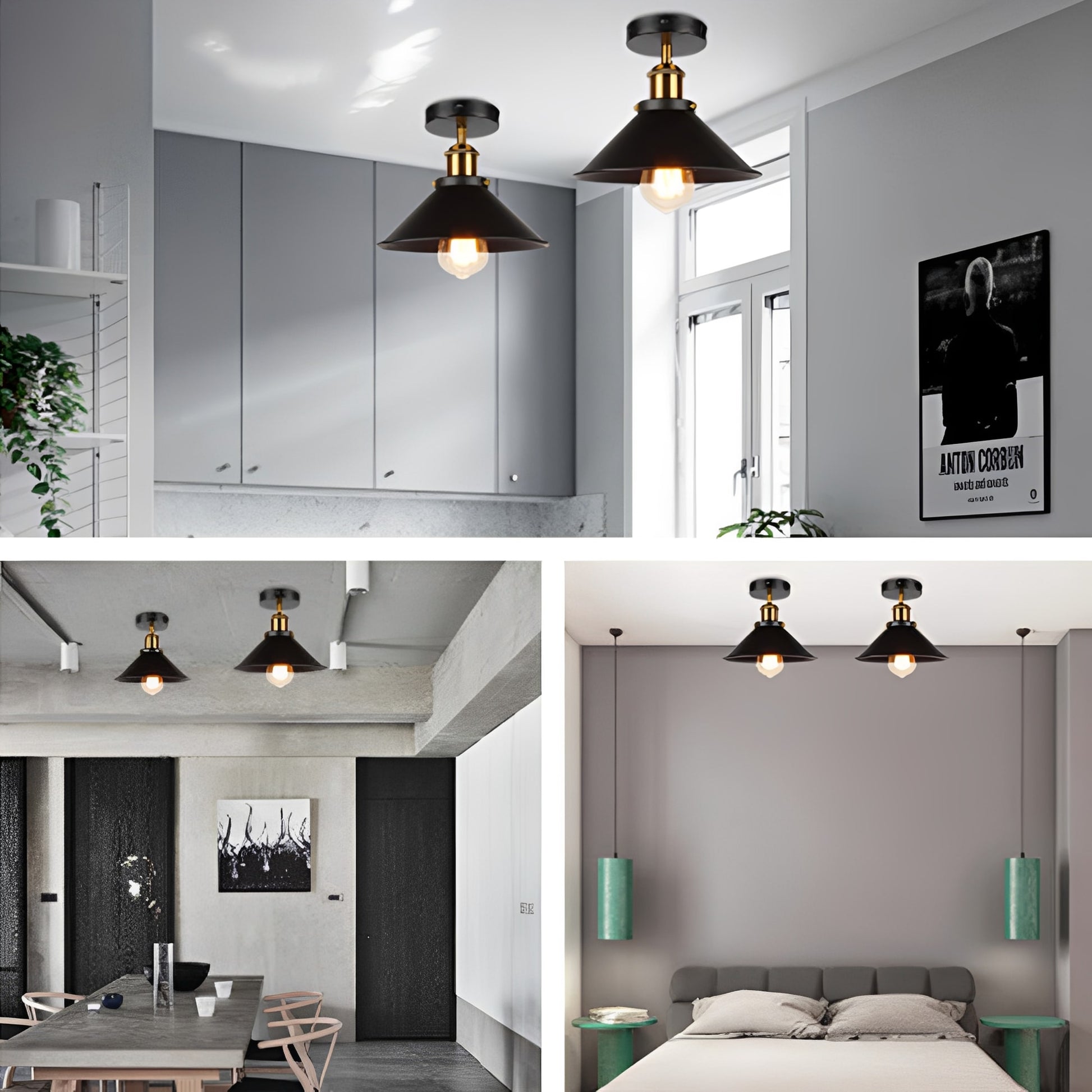 IndusLid | Vintage Pendant Light with Industrial Design & Eco-Friendly Finish for Retro Charm 4