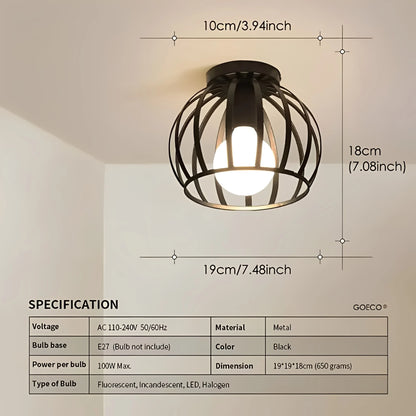 Luminara | Industrial Ceiling Light with Vintage Metal Design – Stylish Illumination for Modern Spaces 8
