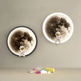 LunaGlow Astronaut LED Wall Lamp - Moon-Shaped Design with Soft Lighting for Calming Ambiance 2