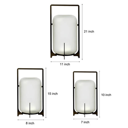 Lumos Waterproof LED Outdoor Lantern - Modern Solar Garden Light with High Light Transmittance 9