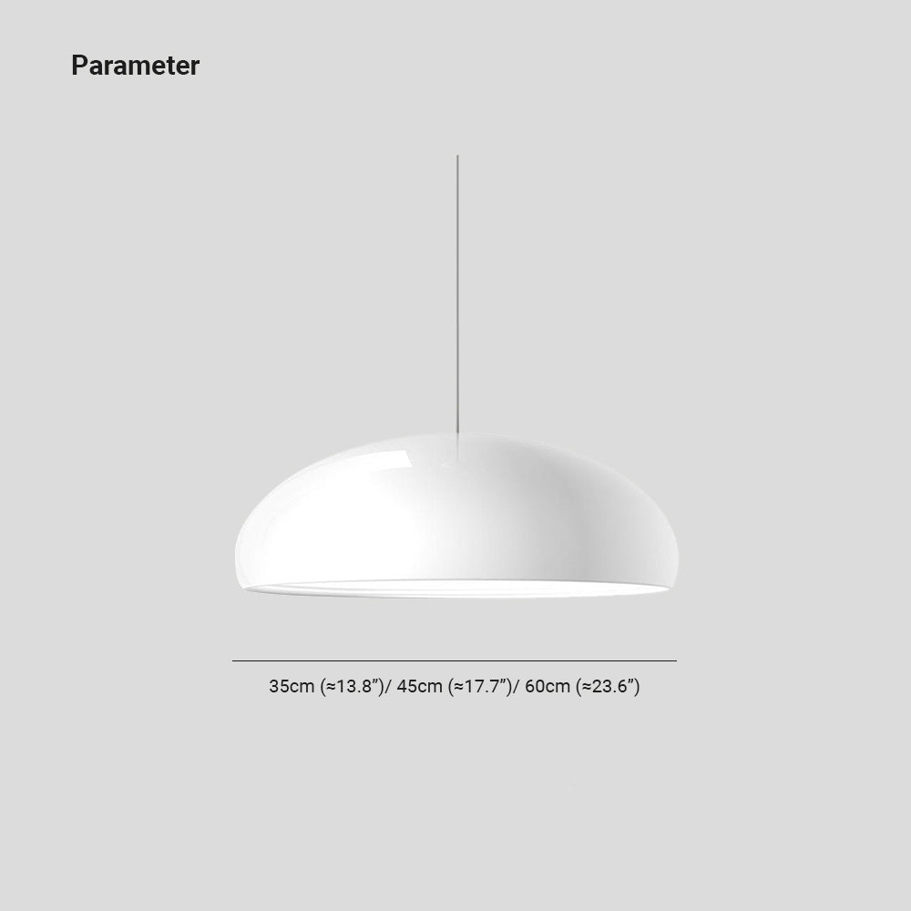 Celestia Round LED Pendant Lamps - Modern White Metal Lighting for Bedrooms & Living Rooms 8