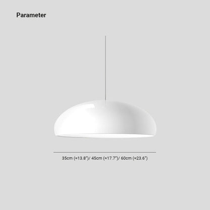 Celestia Round LED Pendant Lamps - Modern White Metal Lighting for Bedrooms & Living Rooms 8