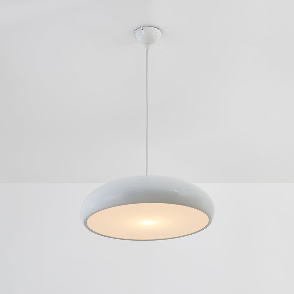 Celestia Round LED Pendant Lamps - Modern White Metal Lighting for Bedrooms & Living Rooms 13