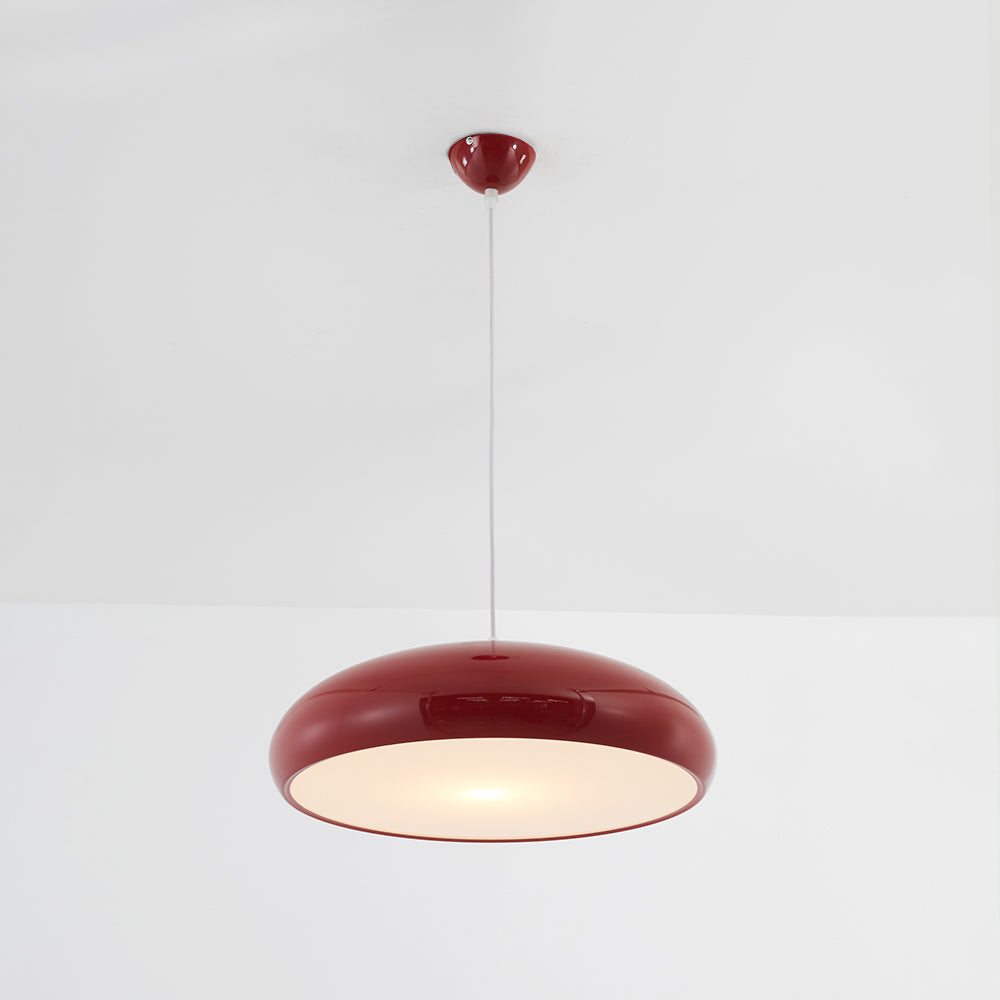 Celestia Round LED Pendant Lamps - Modern White Metal Lighting for Bedrooms & Living Rooms 14