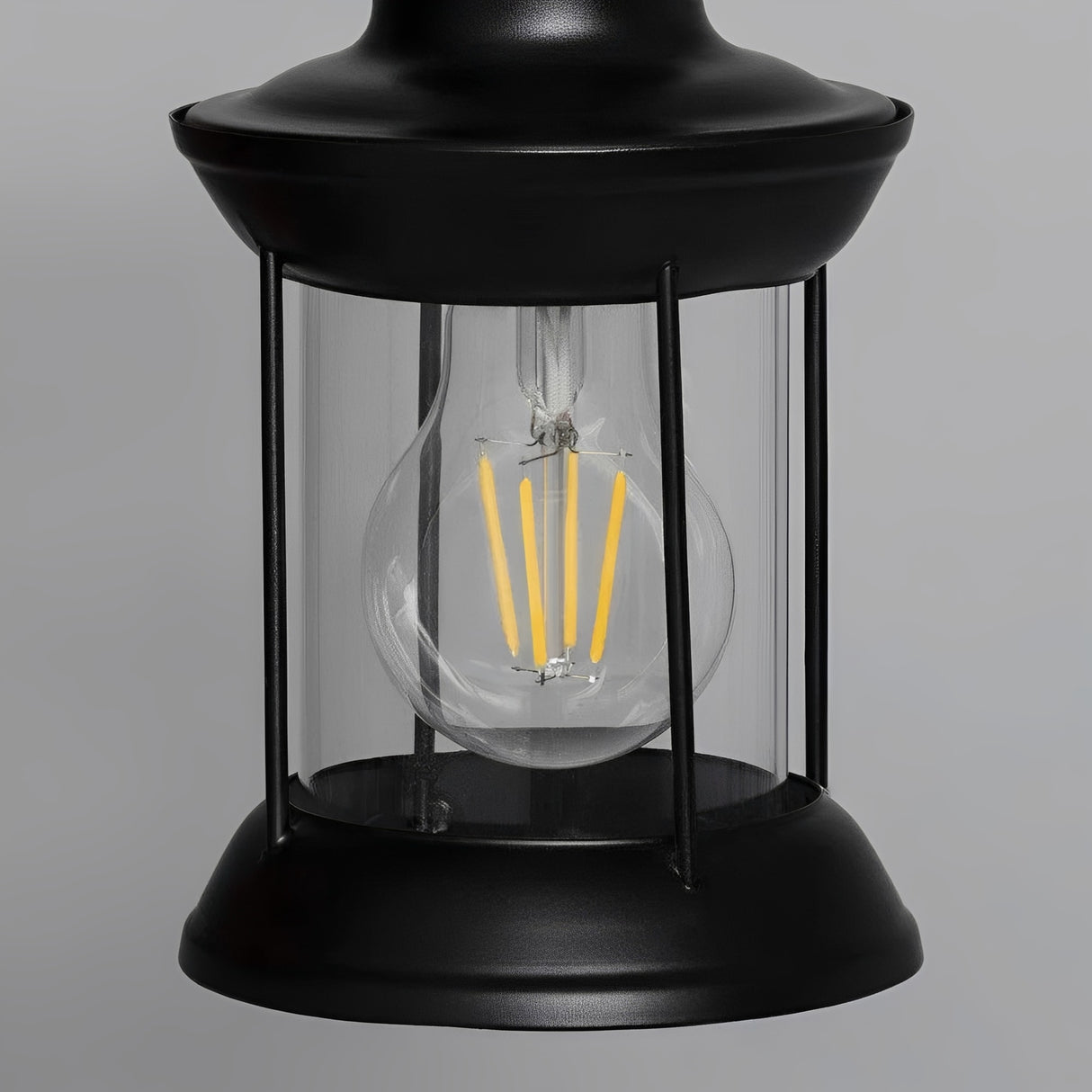 Rustic Charm | Black Lantern Wall Light with Natural Wood Accent – Vintage Style for Indoor and Outdoor Ambiance 3