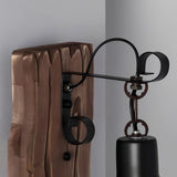 Rustic Charm | Black Lantern Wall Light with Natural Wood Accent – Vintage Style for Indoor and Outdoor Ambiance 4