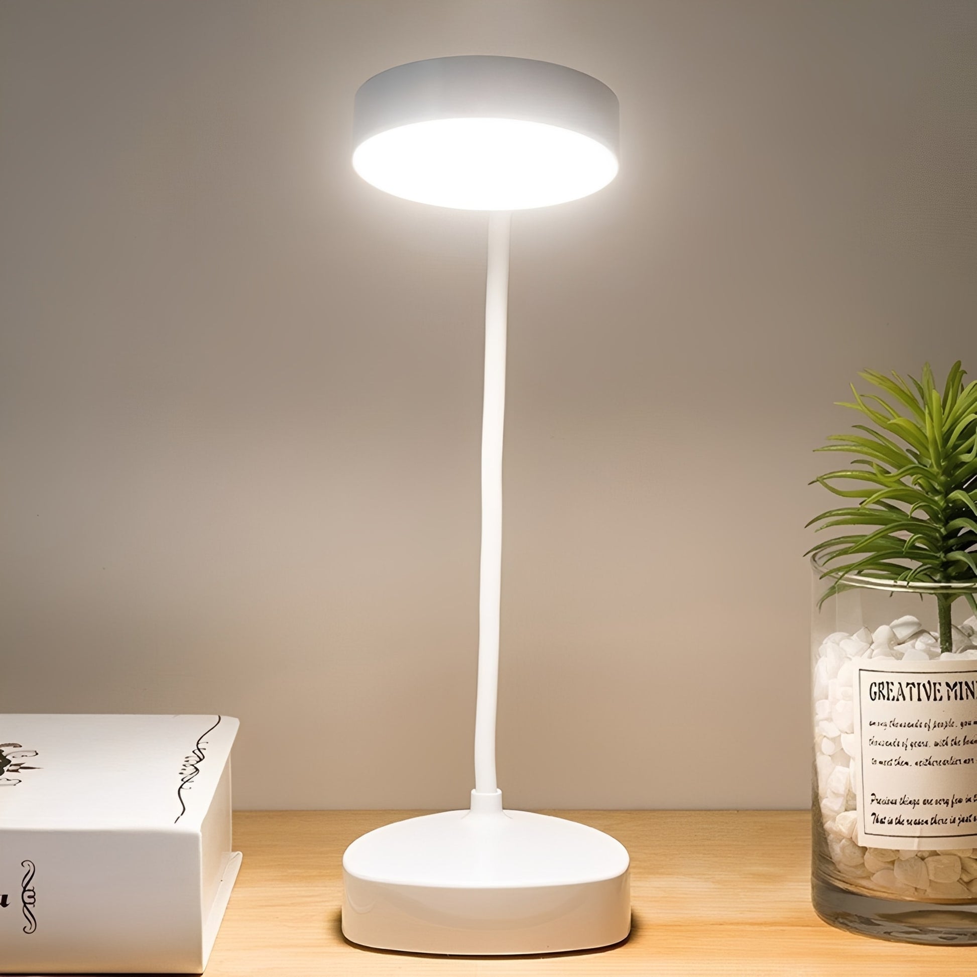 Elegant LED Reading Lamp with Touch Control & USB Charging – Adjustable Bedside Reading Light for Comfort 2