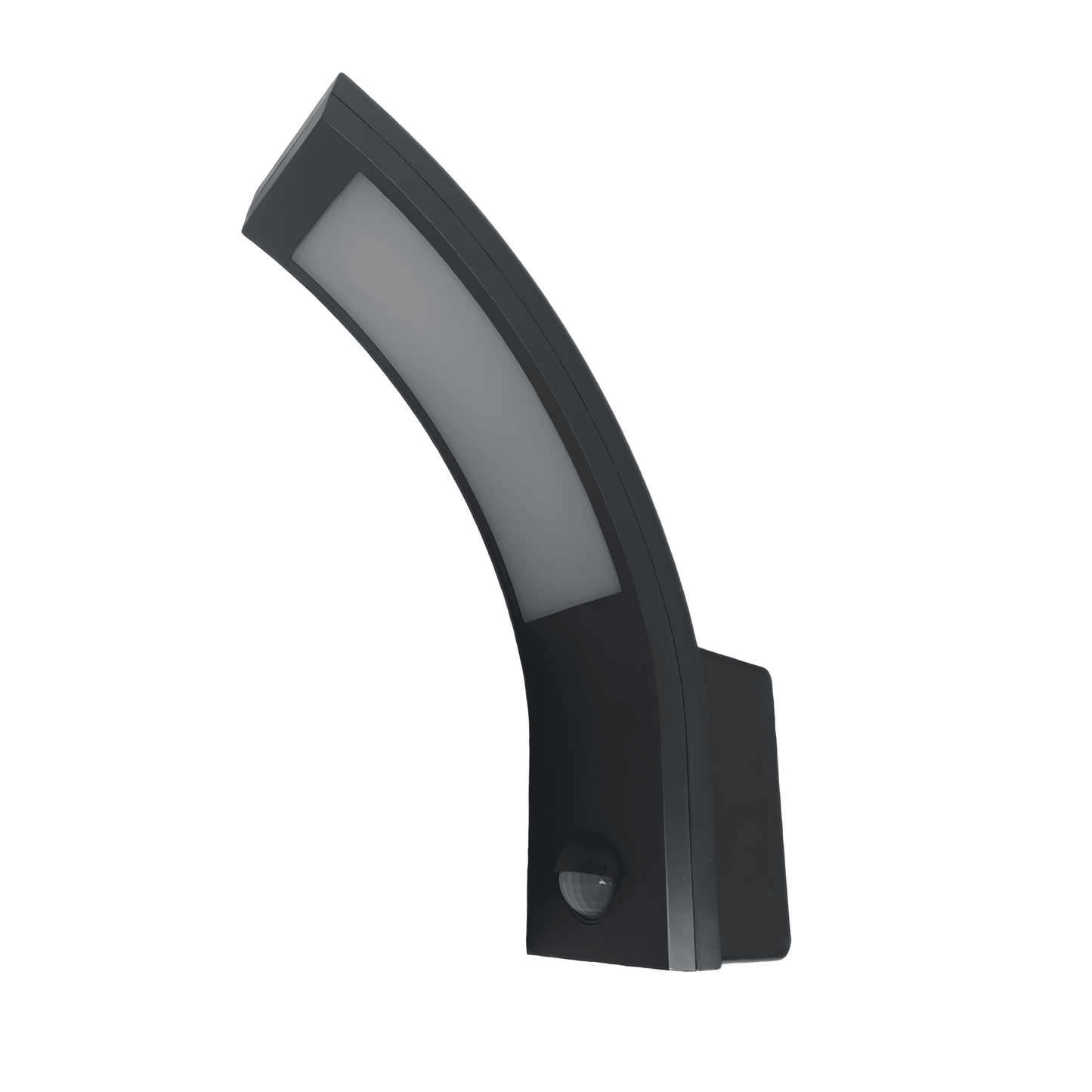 Lunox | Black Curved LED Wall Lamp with Motion Sensor – Modern Design for Outdoor Security 5