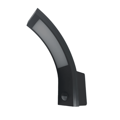 Lunox | Black Curved LED Wall Lamp with Motion Sensor – Modern Design for Outdoor Security 5