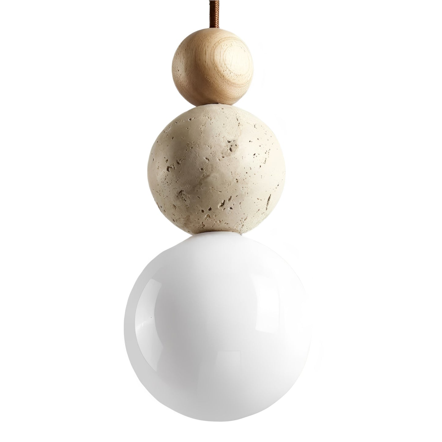 Marvenza | Pendant Light with Natural Travertine Stone – Elegant Design for Cozy Atmosphere 1
