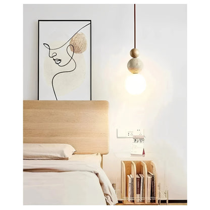 Marvenza | Pendant Light with Natural Travertine Stone – Elegant Design for Cozy Atmosphere 4