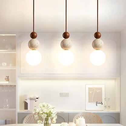 Marvenza | Pendant Light with Natural Travertine Stone – Elegant Design for Cozy Atmosphere 5