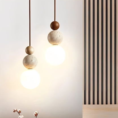 Marvenza | Pendant Light with Natural Travertine Stone – Elegant Design for Cozy Atmosphere 7