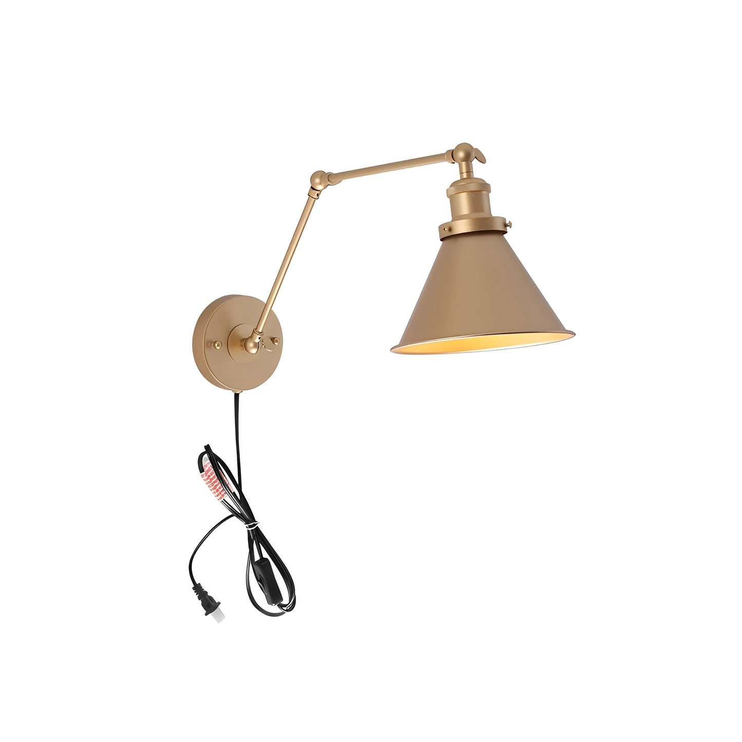 Midora | Adjustable Metal Wall Lamp with Brass Arm & Black Shade – Versatile Lighting for Modern Spaces 15